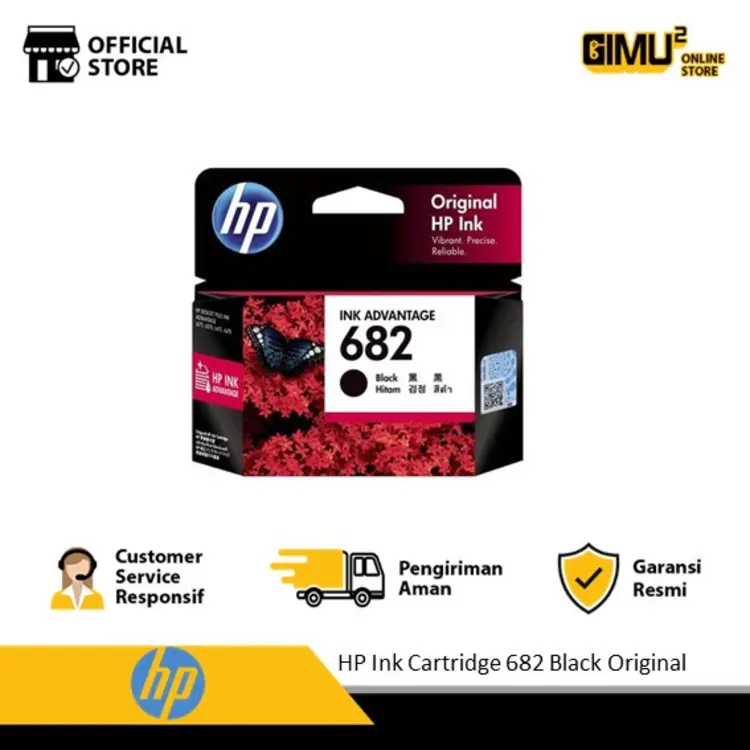 HP Ink Cartridge 682 Tinta Printer Original Black