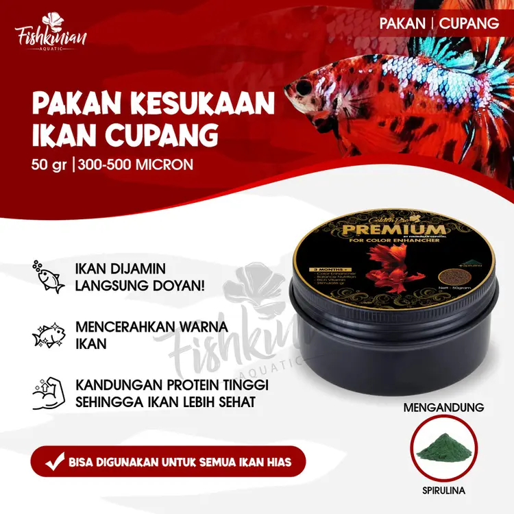 Fishkinian | Pelet Cupang Premium - Premium Dengan Spirulina