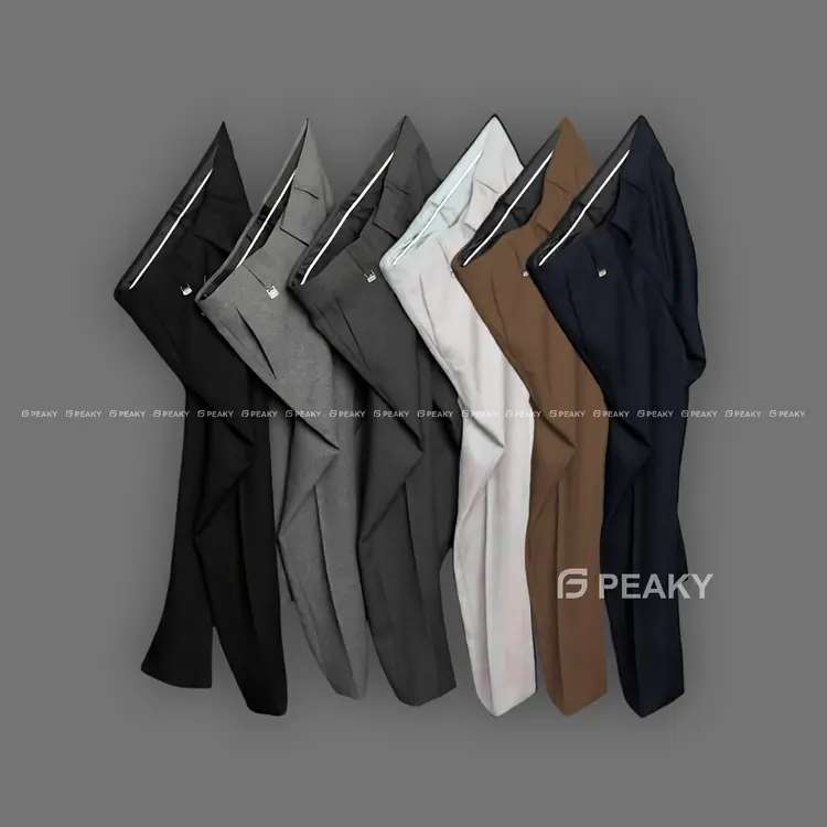 PEAKY - Celana Kantor Formal Pria Slimfit Bahan Dasar Kain Woll