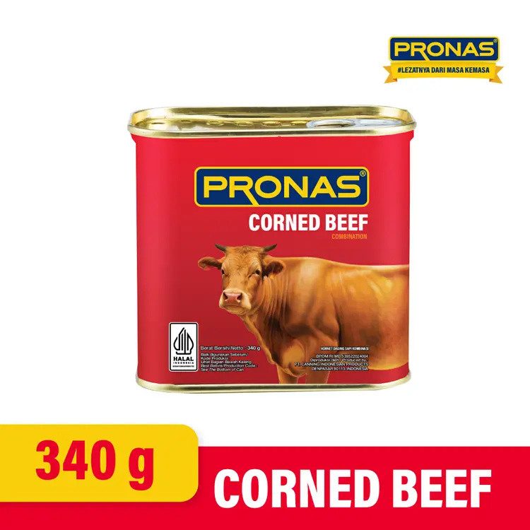 PRONAS Kornet Sapi 340 g dengan kemasan EOE