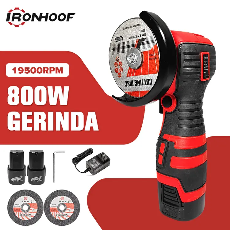 IRONHOOF 168V Angle Grinder Mesin Gerinda Tangan Alat Pemotong Alat Listrik