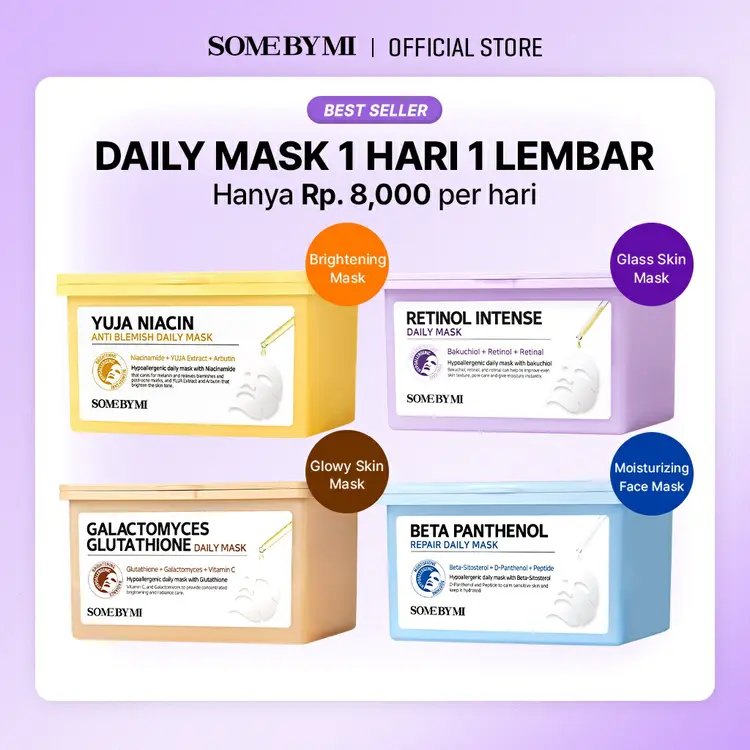 【BEST SELLING】SOME BY MI DAILY MASK (Yuja/Retinol/Glutathione/BetaPanthenol) 