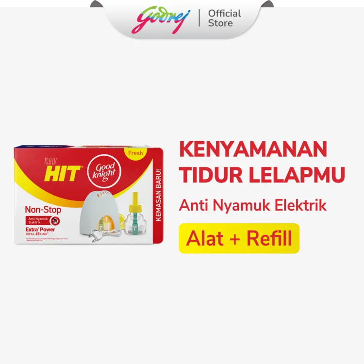 Hit Good Knight Non Stop Set - Obat Nyamuk Elektrik - Bunuh Nyamuk Penyebab Demam Berdarah (DBD)