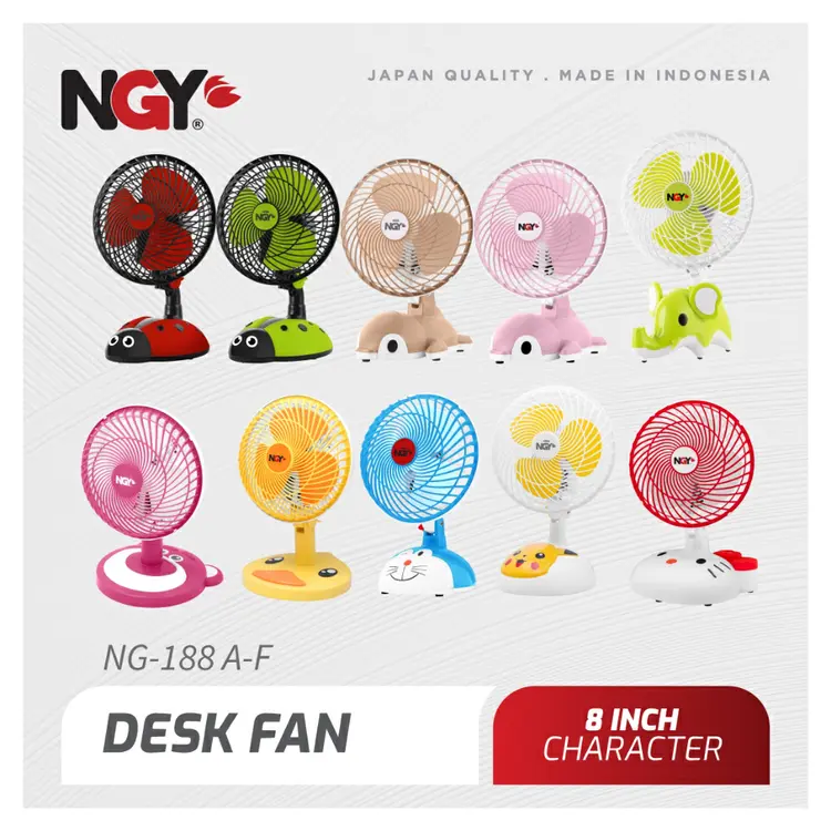 NAGOYA NG-188 Kipas Angin Meja  Karakter 8inci / Portable Desk Fan