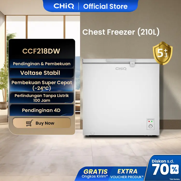 CHiQ Chest Freezer CCF 218DW [210 LITER]