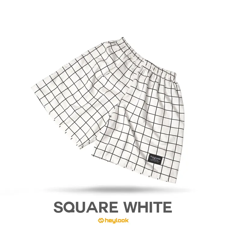 HEYLOOK - Celana Pendek Heylook Pria Motif Kotak Short Pants Square