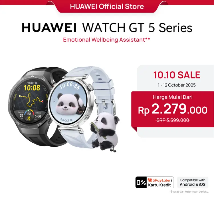 [BEST SELLER] HUAWEI WATCH GT 5 Series Smartwatch | Fashion Edge | Pro-Level Sports | Golf Courses Map | Up to 2-Week Battery Life