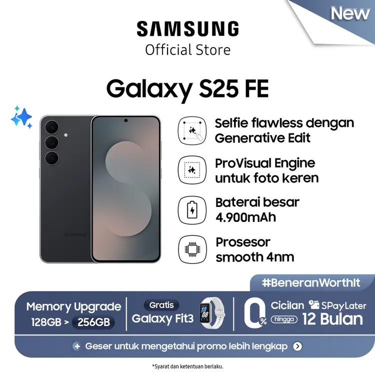 [Free Upgrade From 128GB] Samsung Galaxy S25 FE 8/256GB - Jetblack