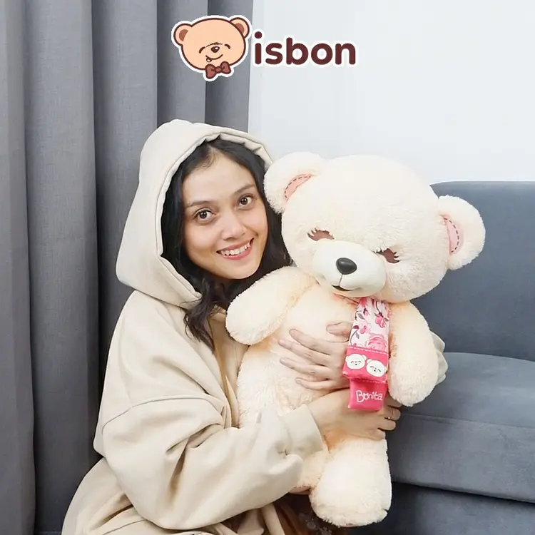 Boneka Beruang Teddy Bear 55cm Istana Boneka Boney Bonita with Syal bergaransi seumur hidup halus lucu hadiah gift plush