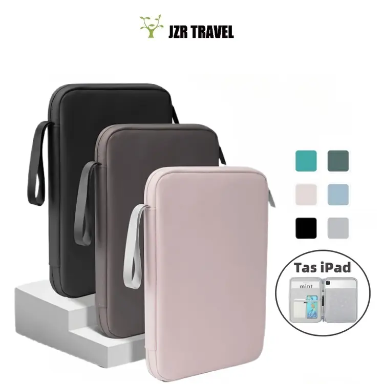 【COD】Tas komputer iPad untuk tablet 8-12.9 inci casing pelindung iPad / tas bahan tiga lapis anti guncangan dan tahan air / tas tablet anti debu portabel dan sederhana