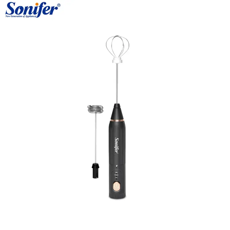 Sonifer Milk Frother Spring Mixer Portable 2 Mata Pengaduk Kopi Susu Foamer Battery Rechargeable SF-8140