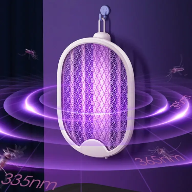 Muzy Raket Nyamuk Bisa Lipat 3 IN 1 Raket Nyamuk Listrik Pemukul Nyamuk Rechargeable HEG203