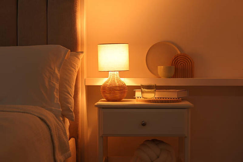stylish-living-room-interior-with-bed-bedside-table-and-lamp.jpg (612×408)