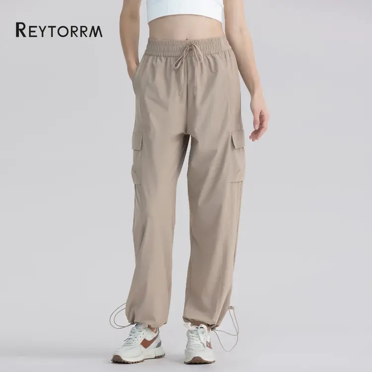 Reytorrm Celana Cargo Olahraga jogger pants wanita Anti UV Polos Sport UPF 50+（CK016）