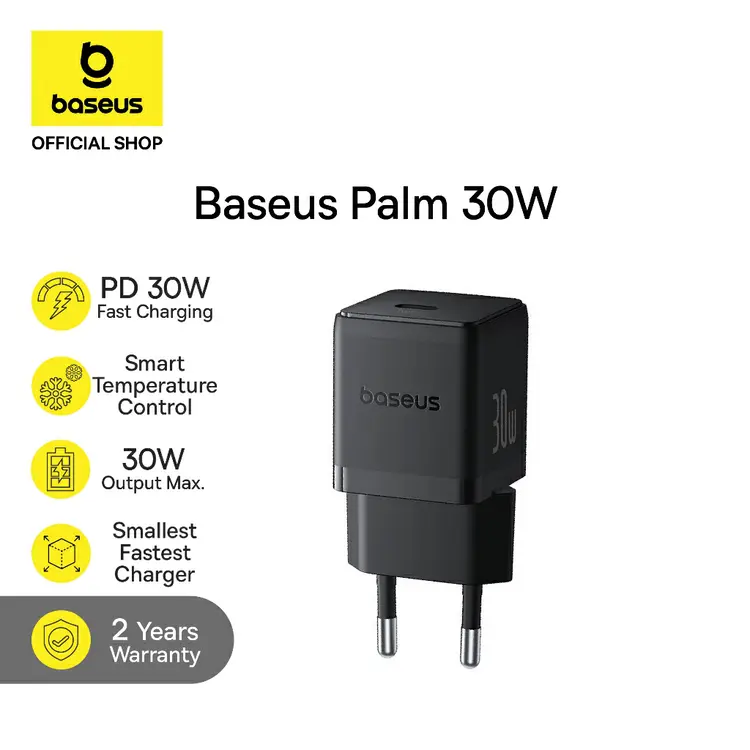 Baseus Charger 30W Fast Charging Palm Series BCT Cooling System Cut Off