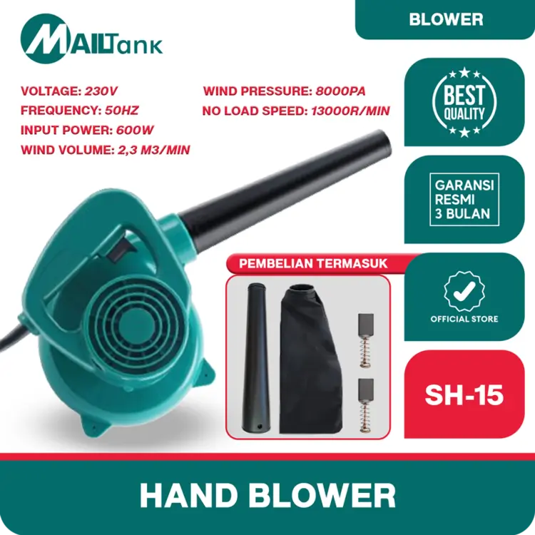 Mailtank SH15 Blower Blower Tangan Serbaguna - Alat Jitu Singkirkan Debu Pada Perkakas Rumah Tangga