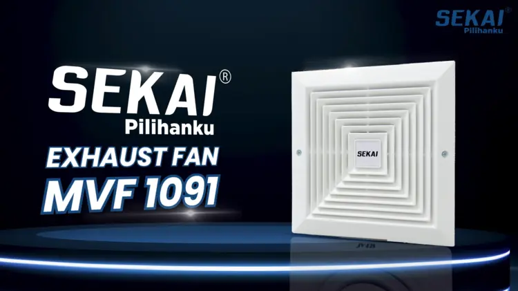 SEKAI Exhaust Fan / Kipas Angin Hexos Plafon Atap 10 Inch - MVF 1091