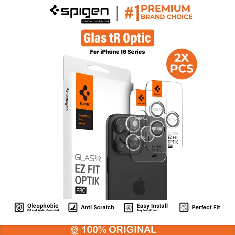 Camera Lens Protector iPhone 16 Series Pro Max Plus Spigen GlastR Optik Pro Anti Gores Ring Cover