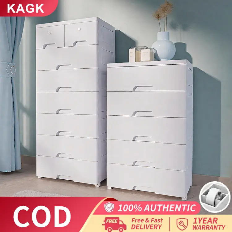 KAGK Loker Plastik Lemari 2 3 4 5 6 7lantai Plastik Lemari Pakaian Laci Plastik Kabinet Drawer Storage Cabinet