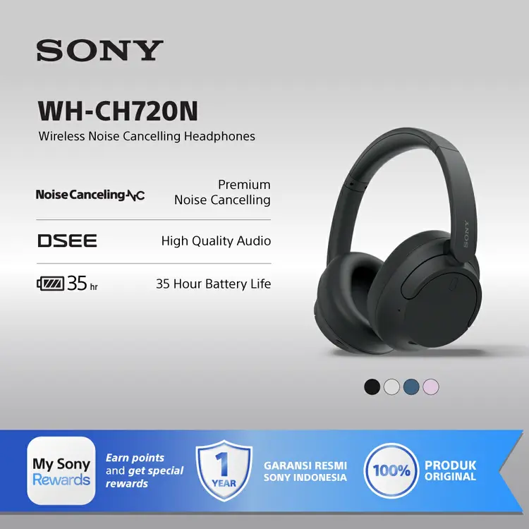 SONY WH-CH720N Wireless Noise Cancelling Headphone / CH720N - Black
