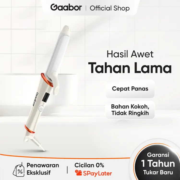 Gaabor Hair Curler 220 V Catokan Keriting Rambut Bahan Keramik Ceramic Pelurus Rambut / GHC-N35A