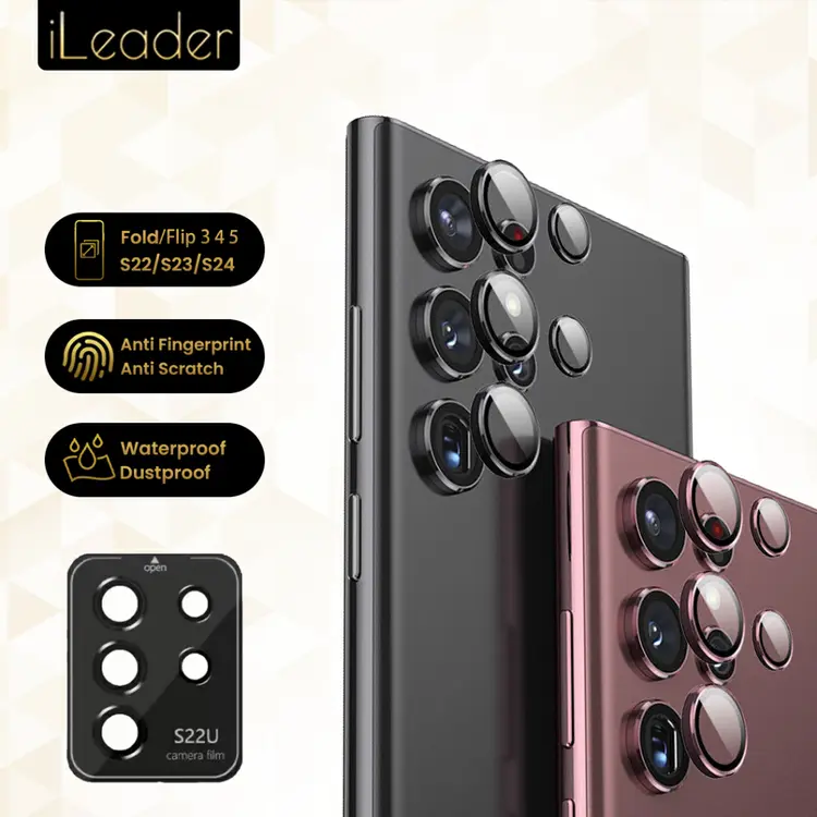 iLeader Samsung S25 S22 S23 S24 S25 Plus Ultra Pelindung Kamera Samsung Flod 5  6 7 W24 Camera Lens Protector Anti Gores Cameras Anti-scratch Ring Kamera