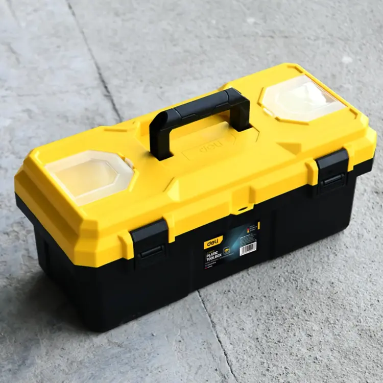 Deli Tool box / Kotak Perkakas Plastik 12" Kuat 2 Tingkat DL432612