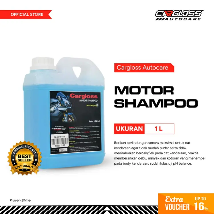 Cargloss Motor Shampoo 1 Liter - Shampo Motor