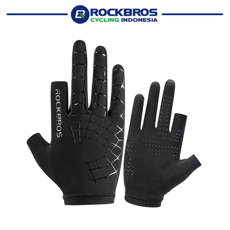 ROCKBROS S202-1 Sarung Tangan Sepeda Anti UV Bike Gloves Full Finger Outdoor Sport Unisex Breathable