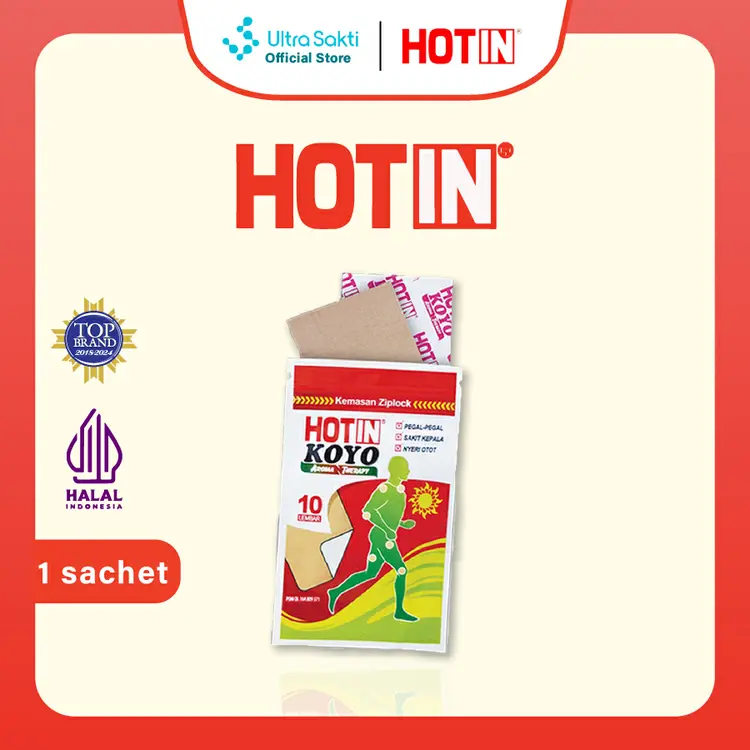 HOTIN Koyo Aromaterapi 1 Sachet isi 10 Strip - Atasi Capek, Pegal, dan Nyeri Otot