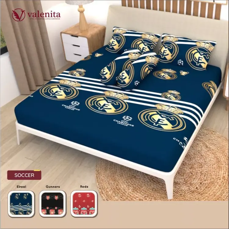 Valenita - Sprei Set Ekstra King 200x200x40 (Tinggi 40) Bantal 2 (B2)