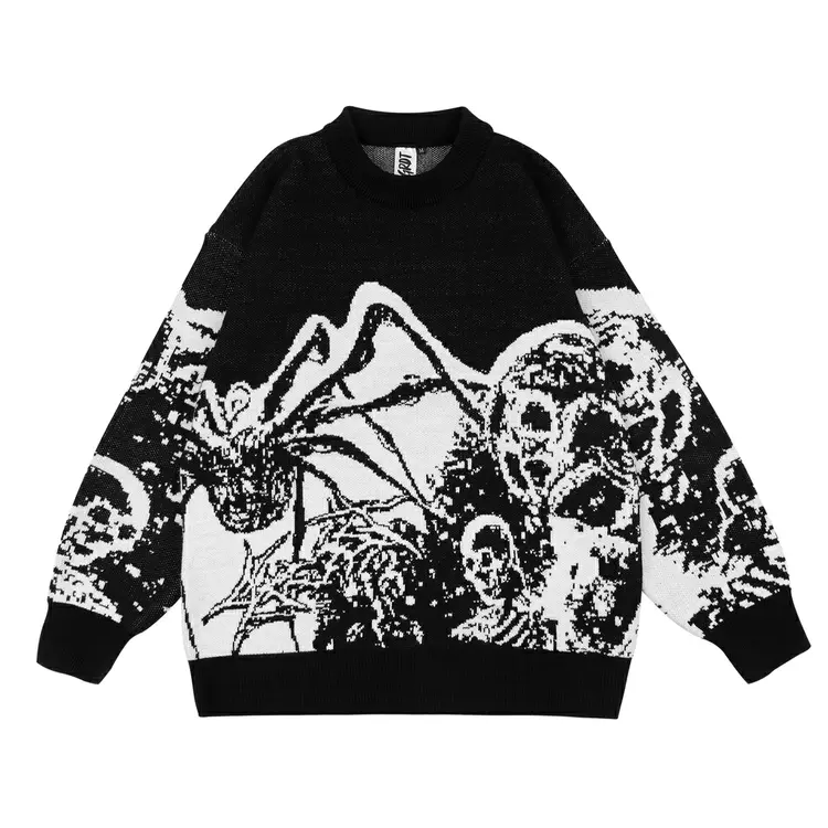GRDT - Invasion Knitwear Black White