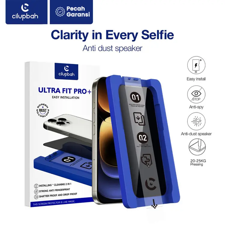 CILUPBAH Ultra Fit HD Pro+ Tempered Glass Screen Protector Glossy Matte SPY Private for iPhone X XR XS 11 12 13 14+ 15+ 16+ 17 AIR MINI PRO MAX