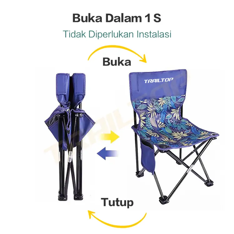 [READY] TrailTop Kursi Lipat Camping Portable Korsi Lipat Outdoor Serbaguna Bangku Lipat Kursi Gunung Lipat