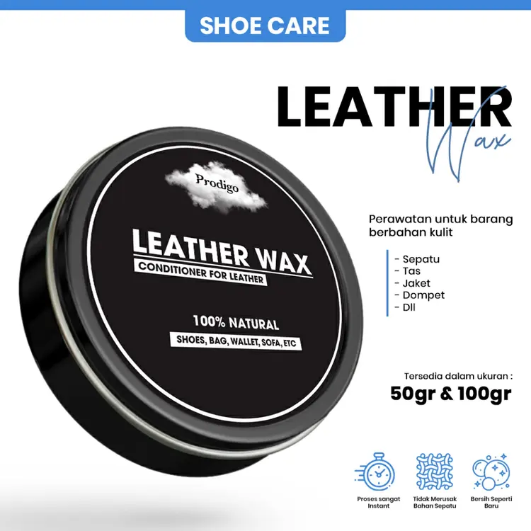 Prodigo PREMIUM LEATHER BALSAM WAX 50gr dan 100gr | Bio polish | Leather Care | Perawatan bahan kulit natural