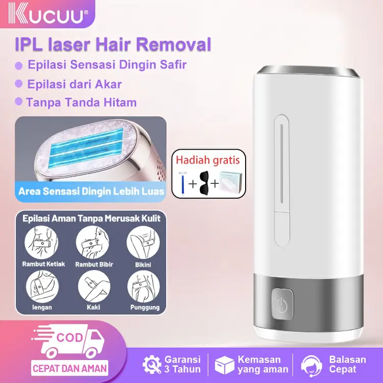 KUCUU IPL laser Hair Removal Permanent Perontok IPL laser Penghilang Bulu Sakit