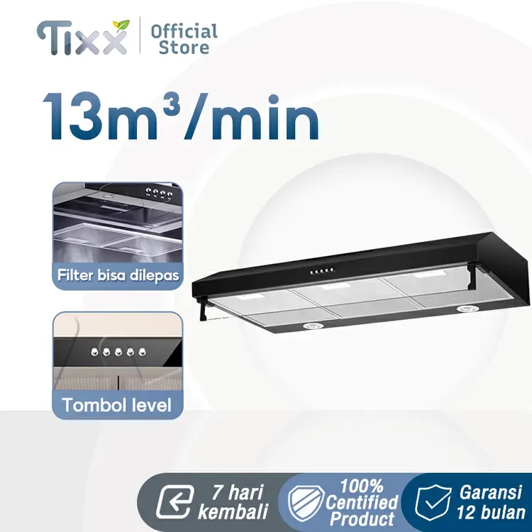 TIXX Cooker Hood/Penghisap Asap 90CM Penghisap Asap Dapur Cooker Hood