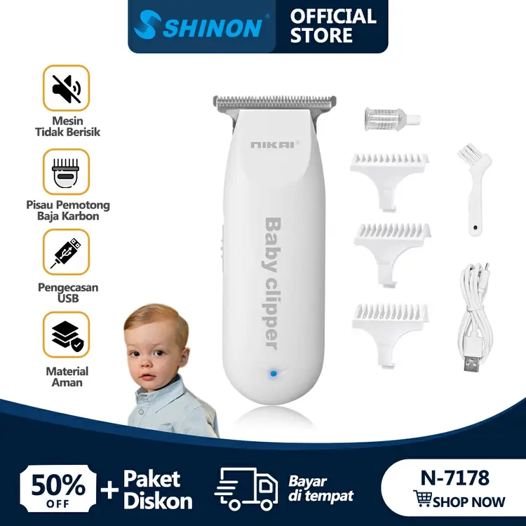 NIKAI N-7178 Hair Clipper Trimmer Alat Cukur Khusus Bayi