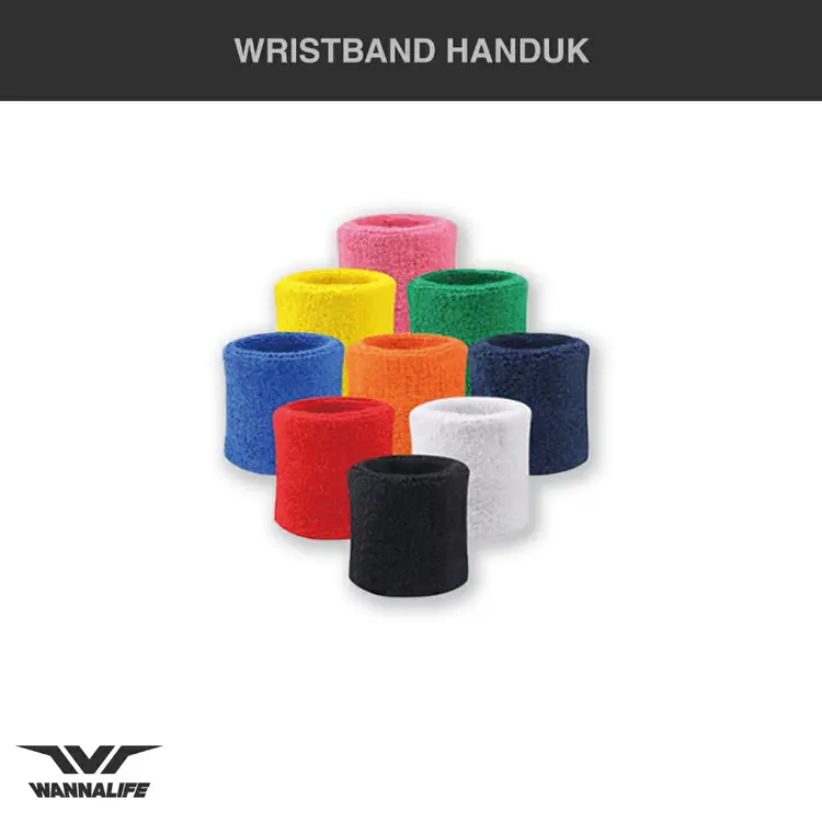 WANNALIFE Wristband / Wrist Band Cotton Handuk | Aksesoris Olahraga