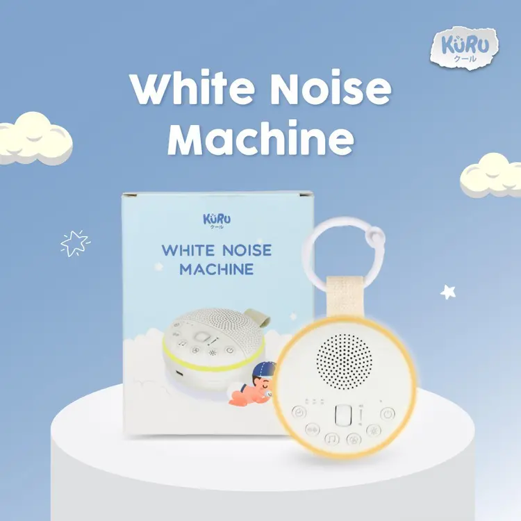 KURU W15 Portable Baby White Noise Sound Machine Shusher with LED Night Lamp