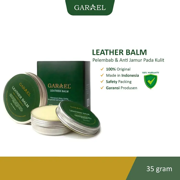 Garael Leather Balm - Cream Pelembab & Perawatan Tas Kulit Asli Anti Jamur, Anti Kusam.