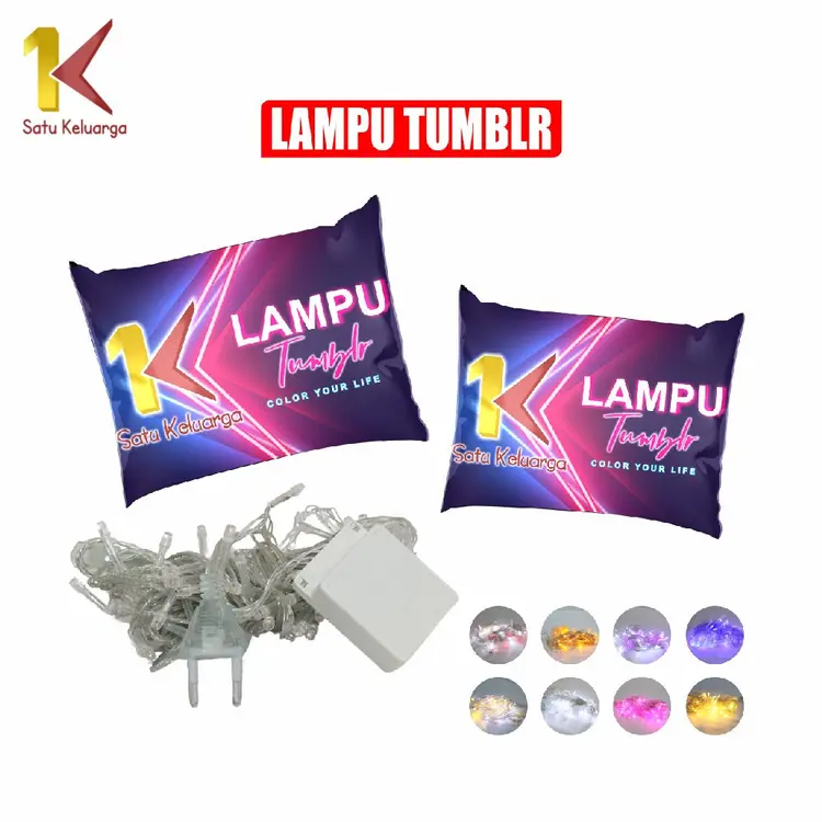 Satu Keluarga Lampu Tumblr C17 Tumblr Light Led 10 Mtr Opp Lampu Hias Dekorasi Kamar Hiasan Natal C199