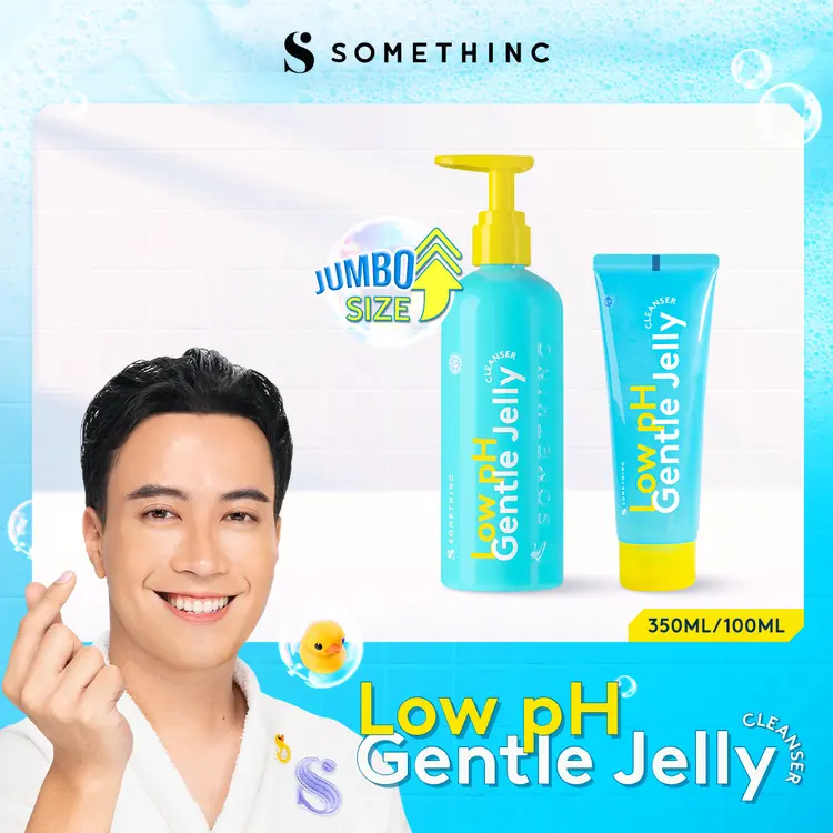 SOMETHINC Low pH Gentle Jelly Cleanser - Sabun Cuci Muka Semua Jenis Kulit, Pembersih Kotoran, Facial Wash Gentle, Kulit Tidak Ketarik, All Skin Type, Low PH sensitive Repair Skin Barrier