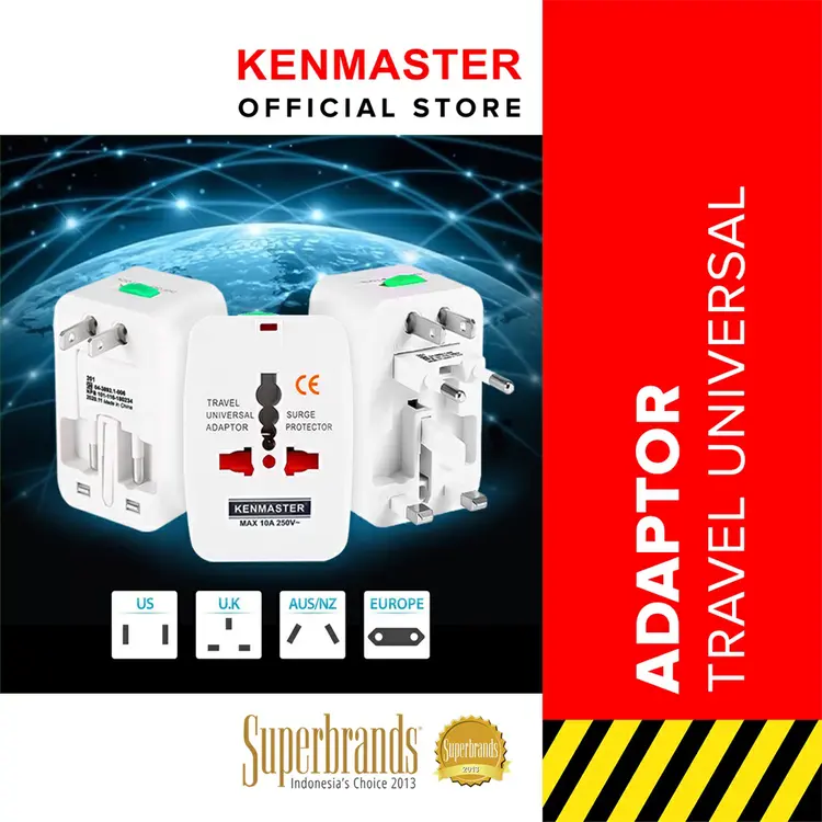 Kenmaster Travel Universal Adaptor KM-201 - STEK099