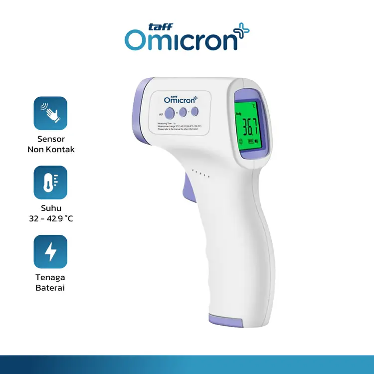 TaffOmicron Termometer Tembak Suhu Badan Infrared - AD801