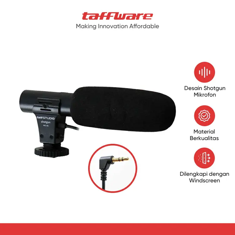 TaffSTUDIO Shotgun Microphone untuk DSLR - MIC-05
