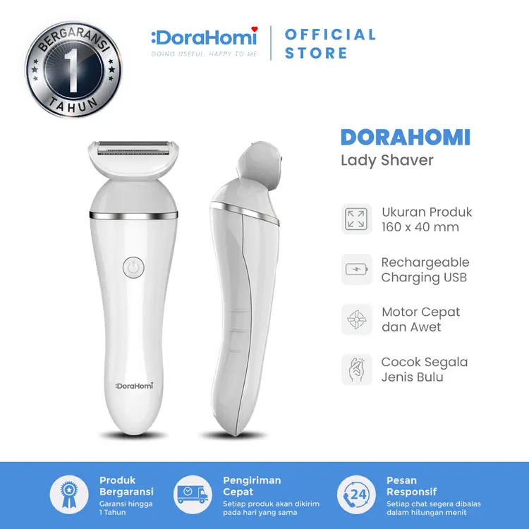 Dorahomi Pencukur Bulu Kemaluan alat Cukur Ketiak Bulu Tangan Kaki Lady Shaver Wanita