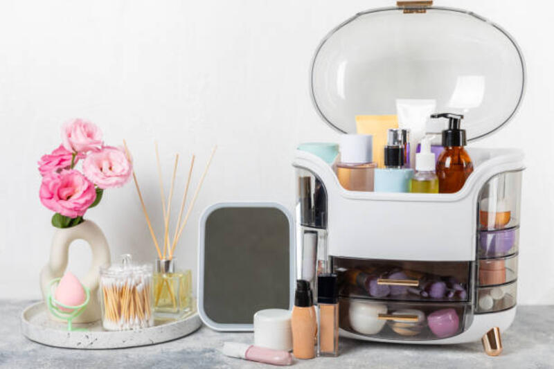 storage-of-cosmetics-on-dressing-tabl-cosmetic-box-on-the-dresser-set-of-body-care-cosmetic.jpg (612×408)