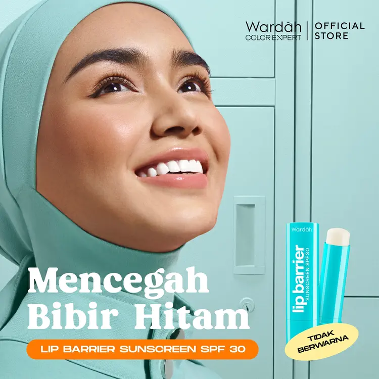[LIPCARE SUN PROTECTION] WARDAH Lip Barrier Sunscreen SPF 30 PA+++ - Pelembab Bibir 24 Jam - Lip Balm, Lip Therapy, Lip Care, Hydrating - Petrolatum Murni 100% - Memperbaiki, Meregenerasi Sel Kulit Bibir, Menghidrasi, Mengatasi Bibir Pecah - Makeup