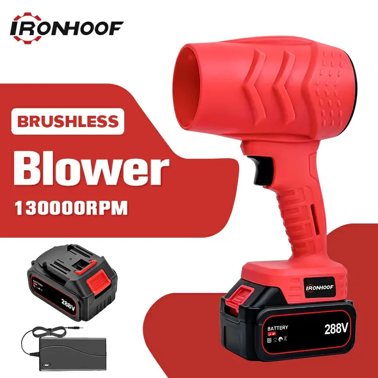 IRONHOOF Mesin Blower 288V Baterai litium Turbo Blower Cordless